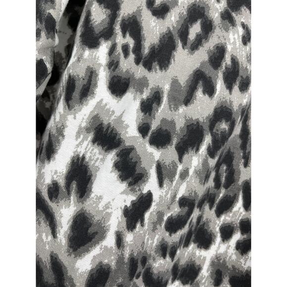 French Laundry Sport Womens Animal Print Long Sleeve Hoodie Top NEW Size Large - Picture 9 of 11